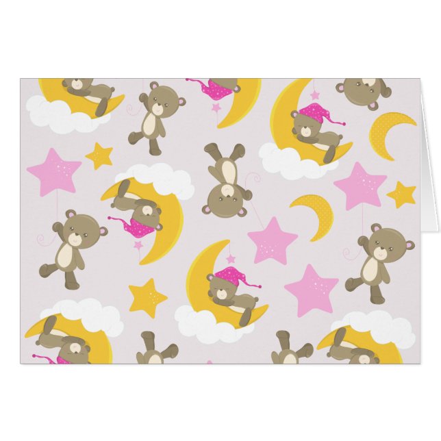 Motif D'Ours, Nounours, Mignons Ours, Étoiles (Devant horizontal)