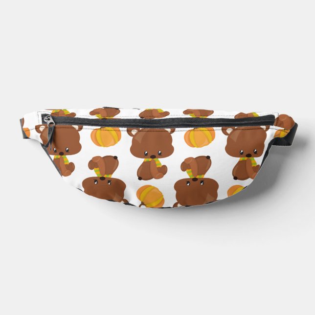 Motif D'Ours, Ours Mignons, Automne, Citrouille (Poser)