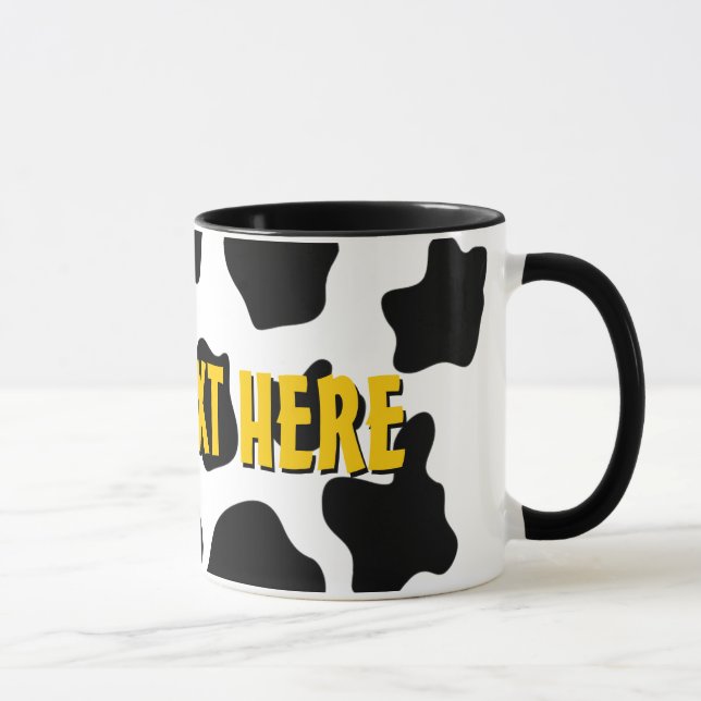 Motif drôle d'animal de ferme de la tasse de café (Droite)
