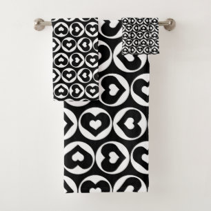 Motif du coeur noir gras
