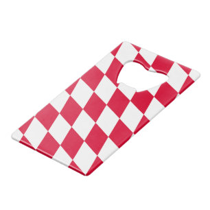 Motif du drapeau diamant de Bavière rouge et blanc
