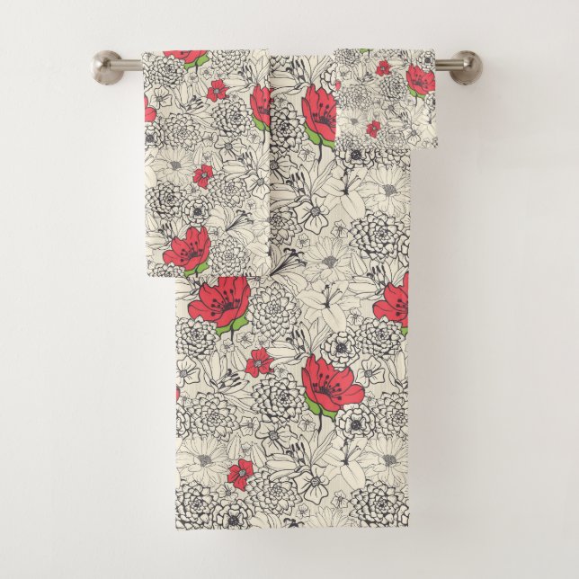 Motif du jardin de fleurs de pavot (En situation)