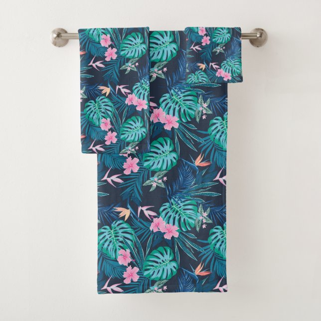 Motif du Jardin des Fleurs Tropicales Bleues (En situation)