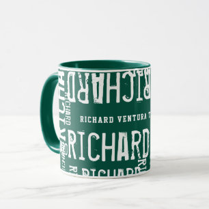 Motif du nom de la Mug verte