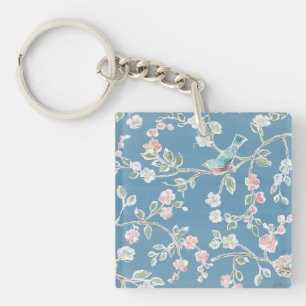 Motif du printemps - Oiseaux et fleurs