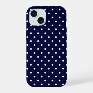 Motif élégant à pois blancs sur fond bleu marine