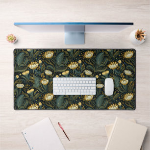 Motif Élégant Art Nouveau Floral Foncé