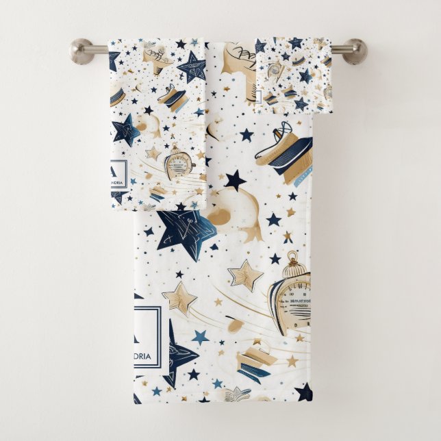 Motif Elegant Blue & Gold (6) (En situation)