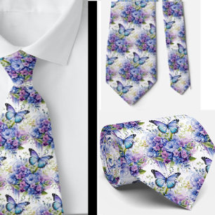 Motif élégant de jardin papillon Cravate