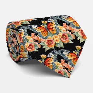 Motif élégant de jardin papillon Cravate