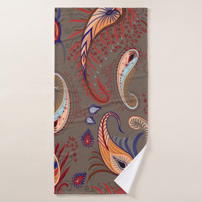 Motif élégant. illustration cachemire. (Serviette de bain)