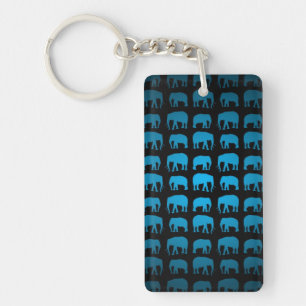 Motif Éléphant Bleu
