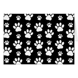 Motif, Empreintes de pattes, pattes de chien, noir