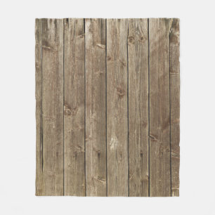 Motif en bois Brown Couverture en polaire rustique