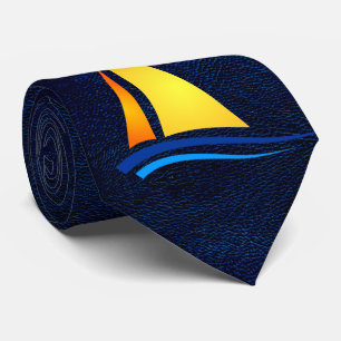 Motif en cuir de marine nautique avec Cravate de v