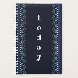 Motif en dentelle bleue Boho Planner