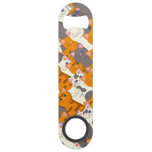 Motif en diagonale du chat noir blanc gingembre