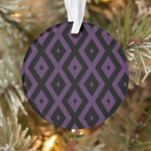 Motif en diamant noir et violet foncé