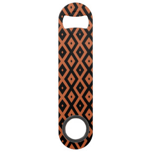 Motif en diamant orange et noir
