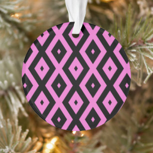 Motif en diamant rose et noir