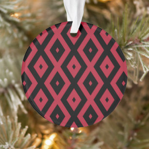 Motif en diamant rouge et noir