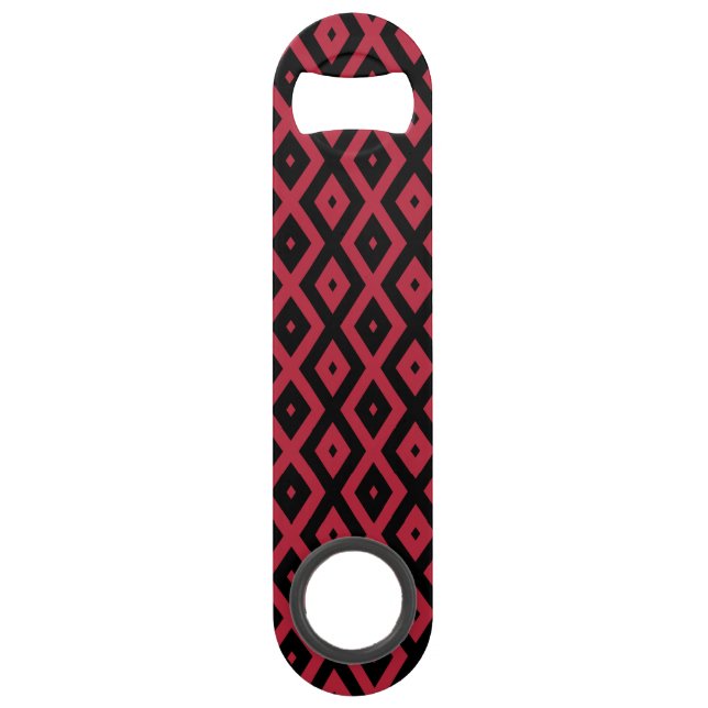 Motif en diamant rouge et noir (Devant)