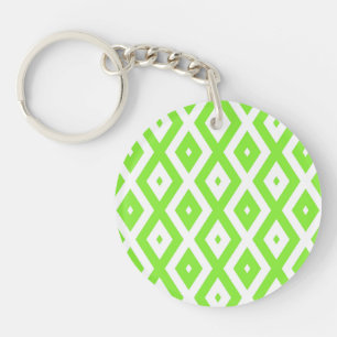 Motif en diamant vert et blanc