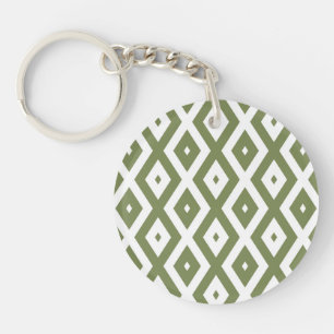 Motif en diamant vert et blanc