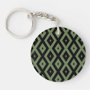 Motif en diamant vert olive et noir