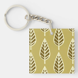 Motif en feuille de hêtre - Chameau tan et brun