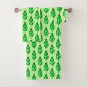 Motif en feuille de hêtre, tons verts