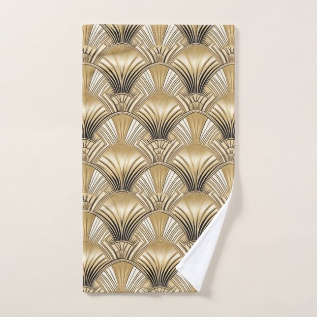 Motif en ivoire d'or Art déco (Serviette à main)
