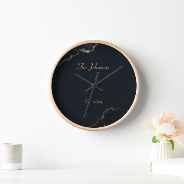 Motif en marbre personnalisable, horloge Accent Bl (Maison)