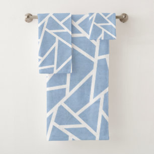 Motif en mosaïque bleu pâle et blanc