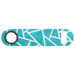Motif en mosaïque bleu-vert et blanc