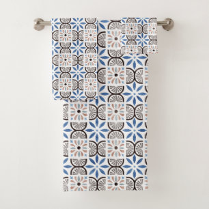 Motif en mosaïque bleue