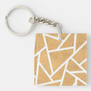 Motif en mosaïque jaune et blanc