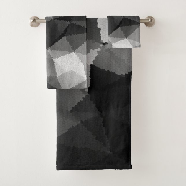 Motif en mosaïque noire et blanche (En situation)