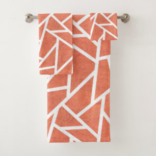 Motif en mosaïque orange mandarin