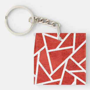 Motif en mosaïque rouge et blanche