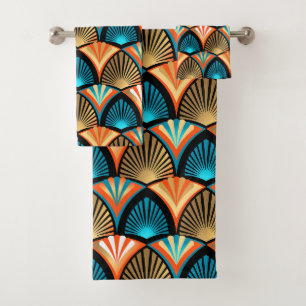 Motif en or feuille de palme géométrique Art Dé