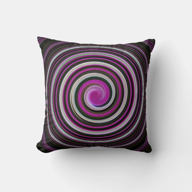 motif en spirale violette coussin (Recto)