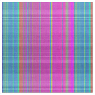 Motif en tissu patiné rose néon et bleu
