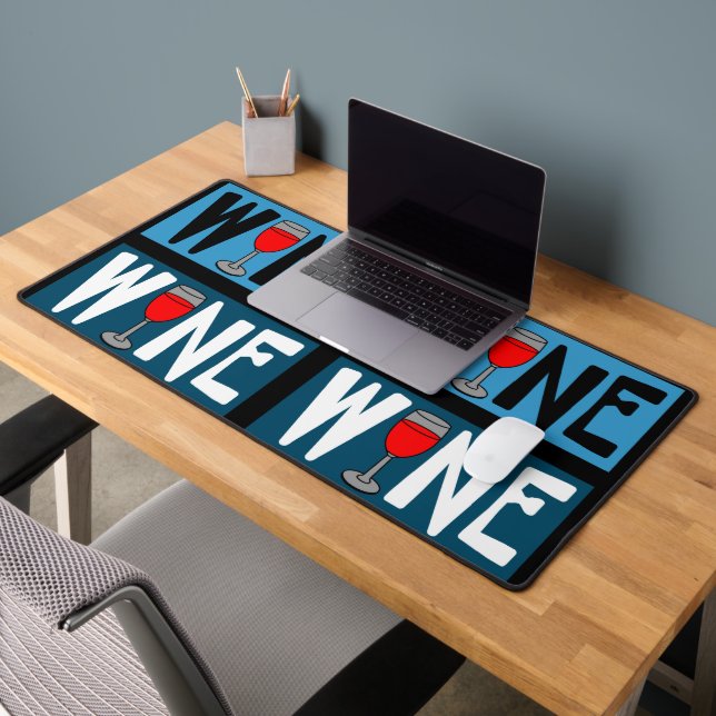 Motif en verre de vin rouge (Bureau 2)
