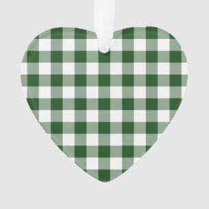 Motif En vichy vert et blanc