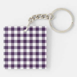 Motif En vichy violet et blanc