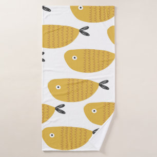 Motif enfantin sans couture avec des poissons drôl