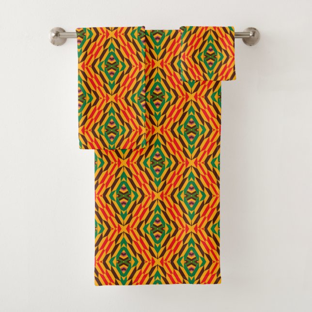Motif ethnique coloré de Kente (En situation)