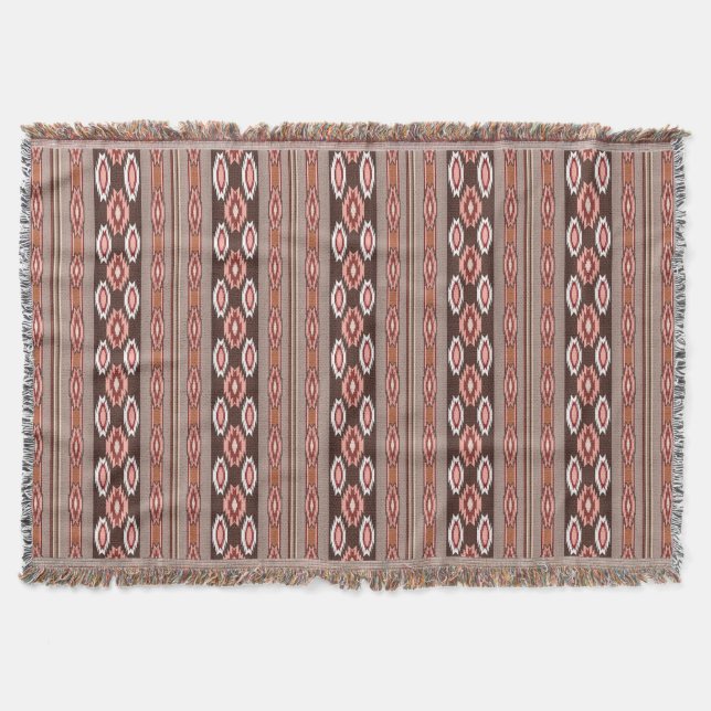 motif ethnique du sud-ouest jettent une couverture (Devant)