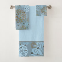 Motif ethnique élégant bleu ardoise